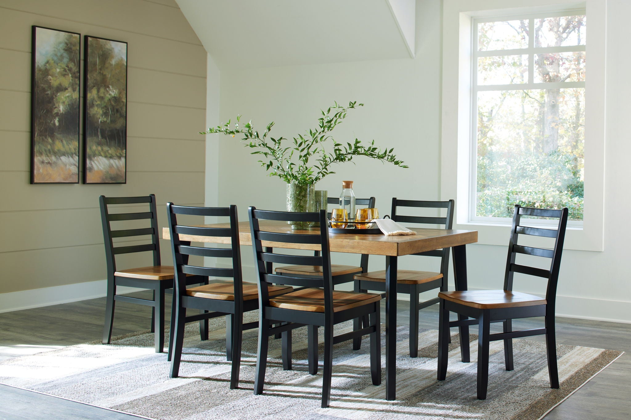 Blondon - Brown / Black - Rectangular Drm Table Set (Set of 7) - Urban Living Furniture (Los Angeles, CA)