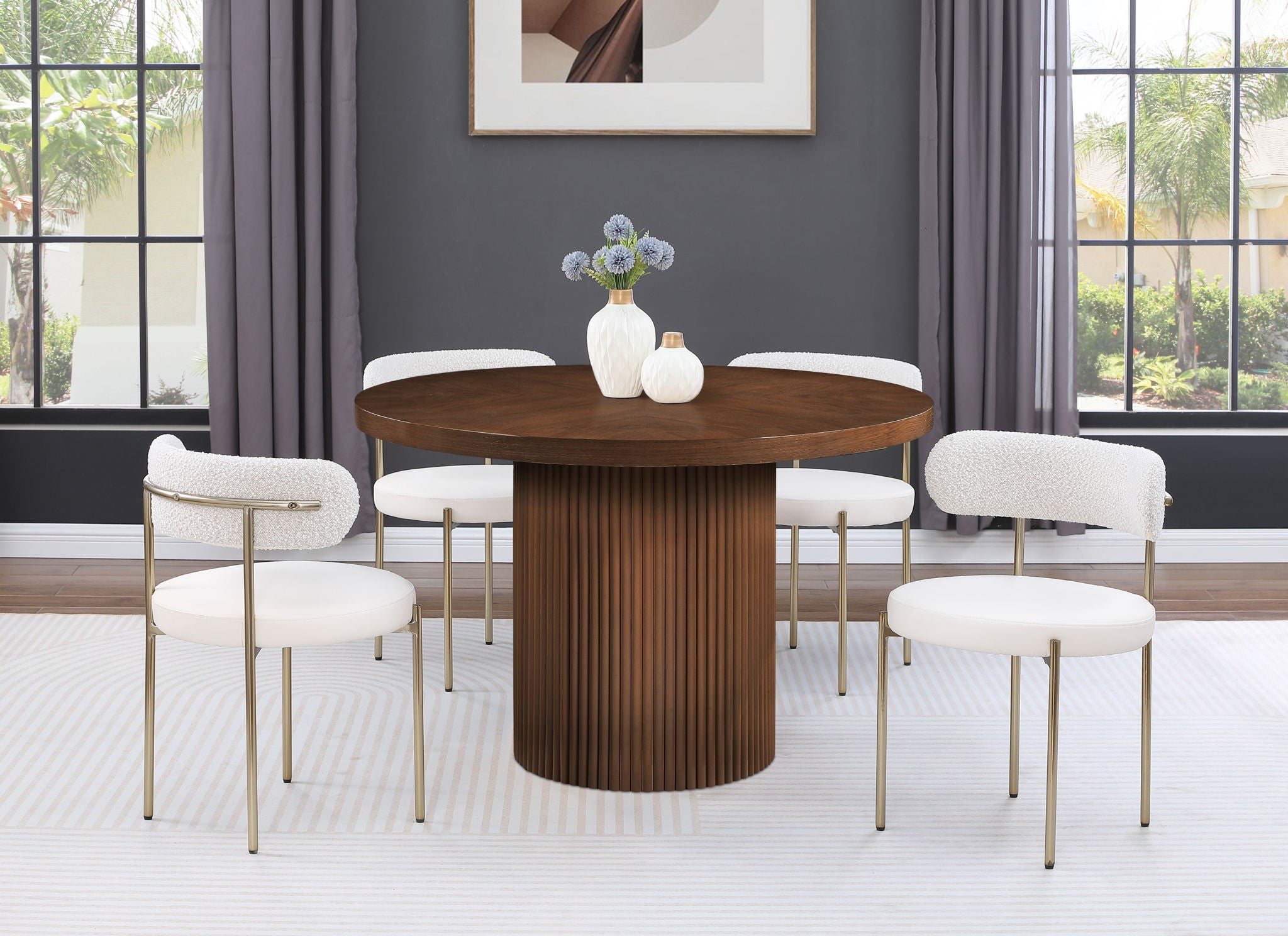 Belinda - Wood Oak Veneer Dining Table - Urban Living Furniture (Los Angeles, CA)