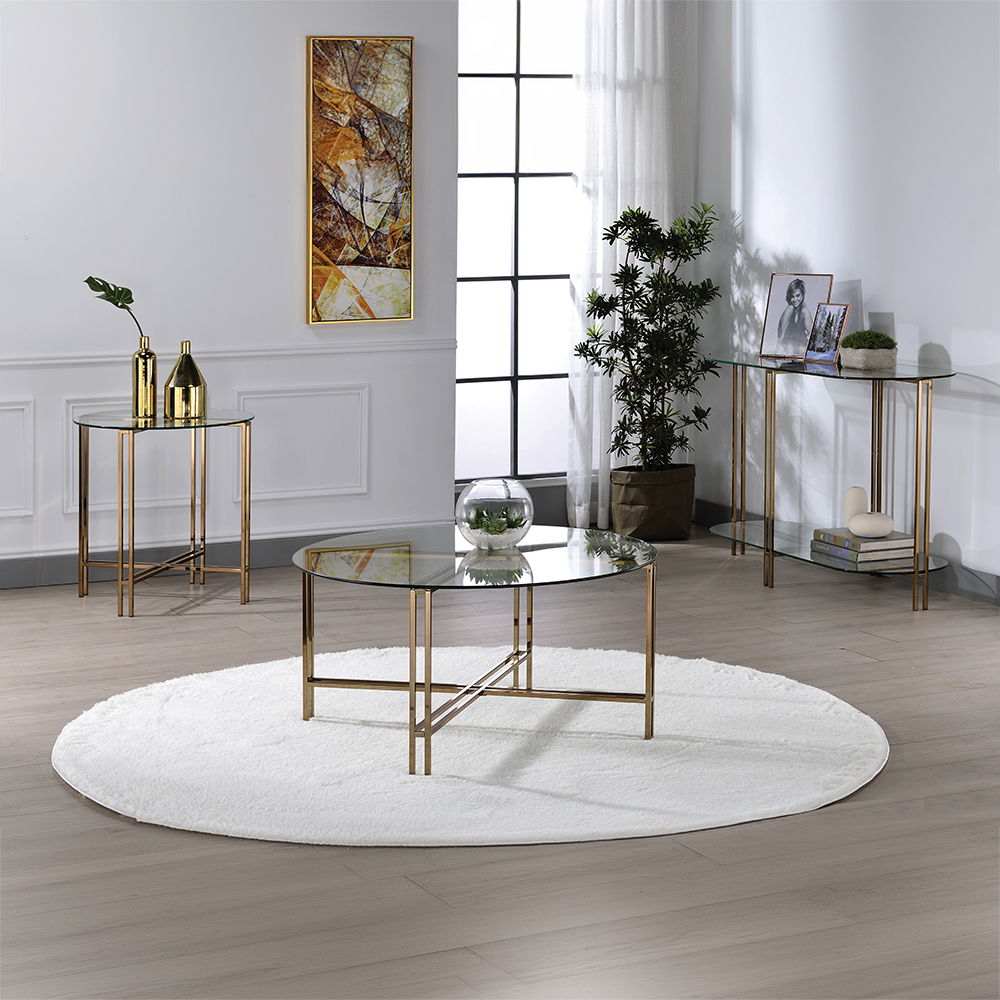Veises - End Table - Champagne - Urban Living Furniture (Los Angeles, CA)