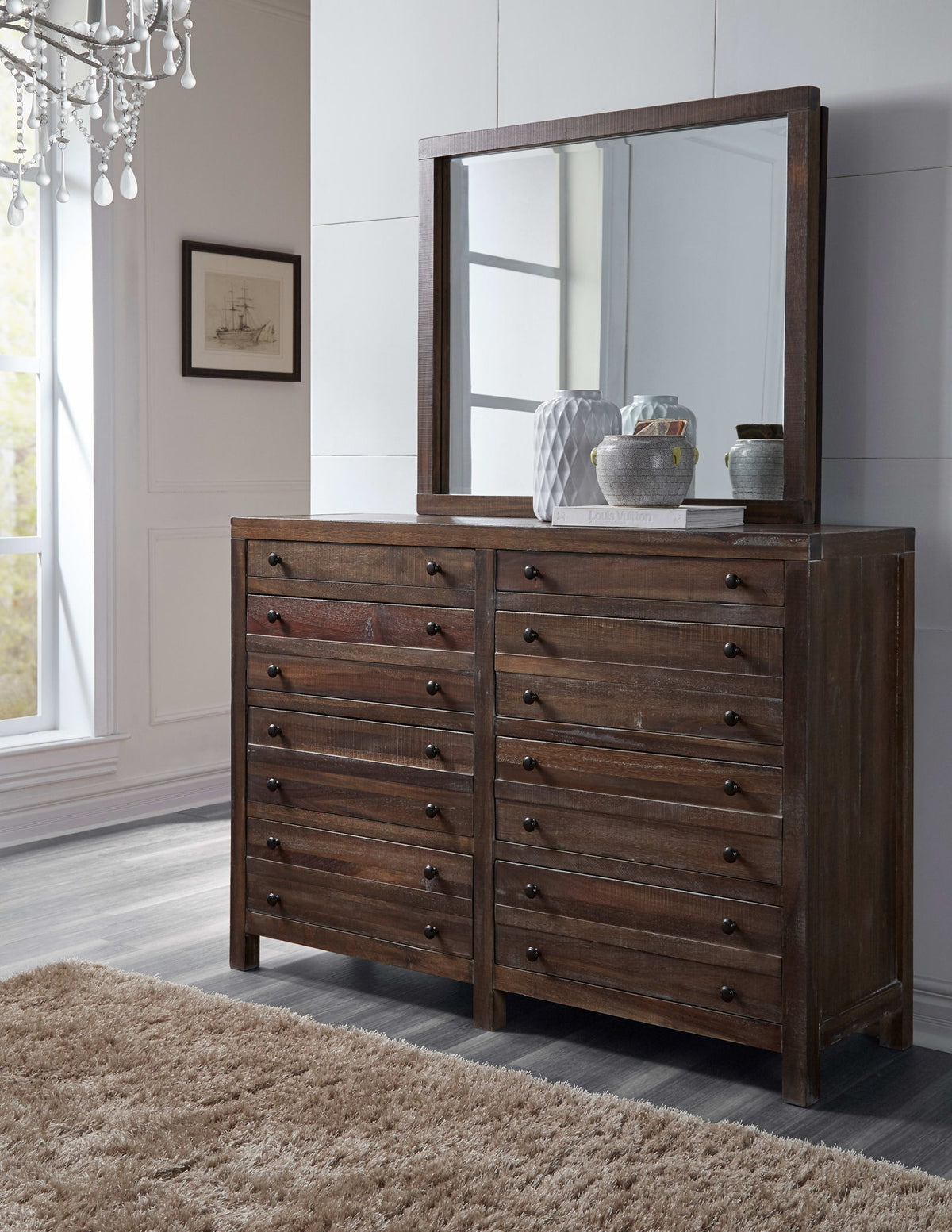 Townsend - Eight Drawer Solid Wood Dresser - Java (2024)