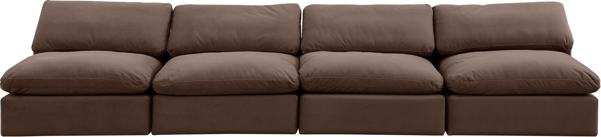 Comfy - Velvet Modular Armless Sofa 4 Seats - Urban Living Furniture (Los Angeles, CA)