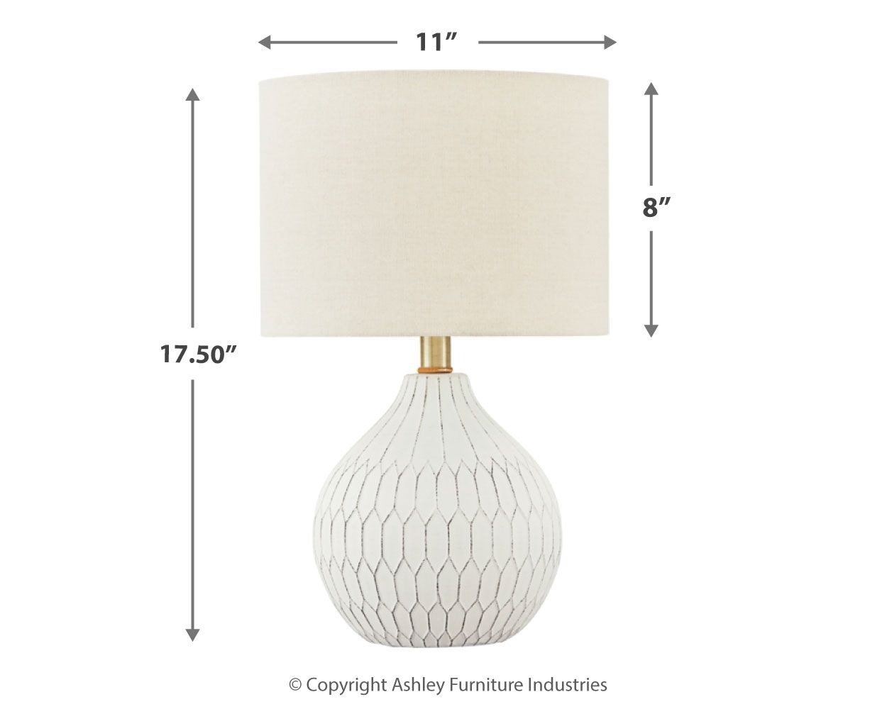 Wardmont - White - Ceramic Table Lamp - Urban Living Furniture (Los Angeles, CA)