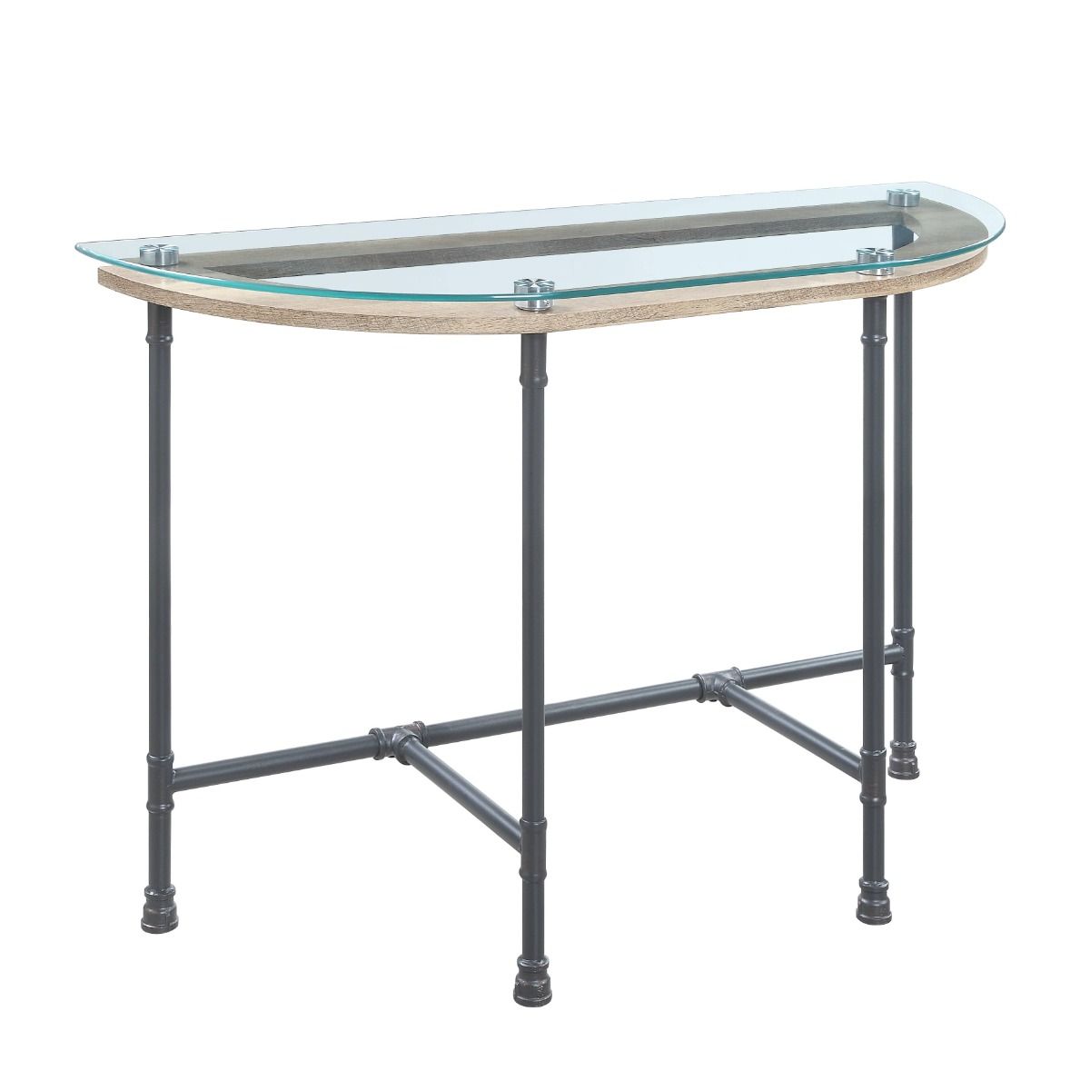 Brantley - Sofa Table - Clear Glass & Sandy Gray - Urban Living Furniture (Los Angeles, CA)