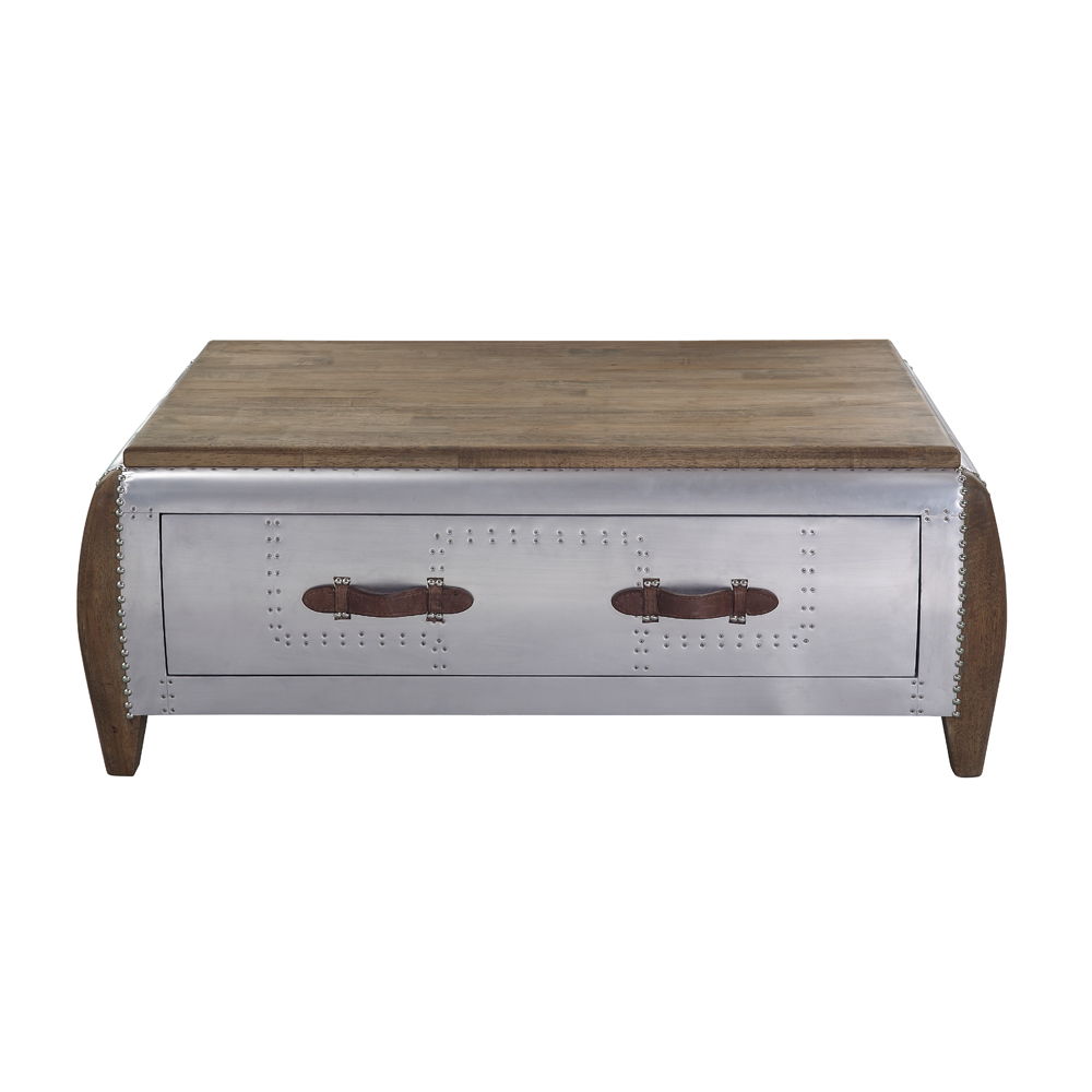 Brancaster - Coffee Table - Antique Oak & Aluminum - Urban Living Furniture (Los Angeles, CA)