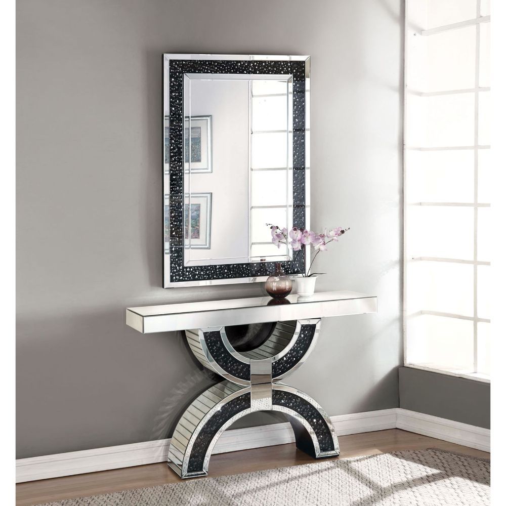 Nysa - Console Table With Faux Crystals - Mirrored - Urban Living Furniture (Los Angeles, CA)