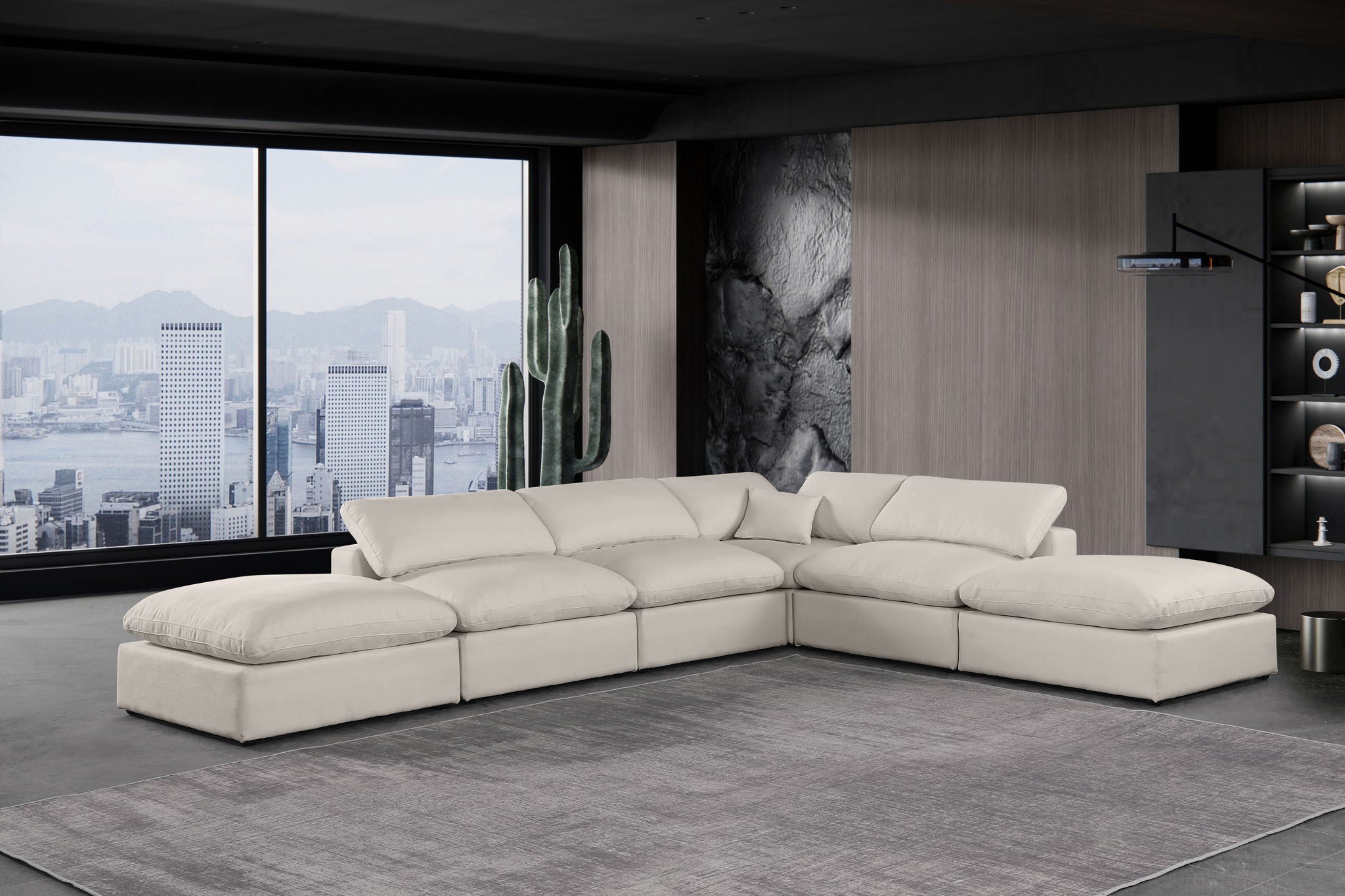 Comfy - 6 Piece Linen Modular Sectional - Urban Living Furniture (Los Angeles, CA)