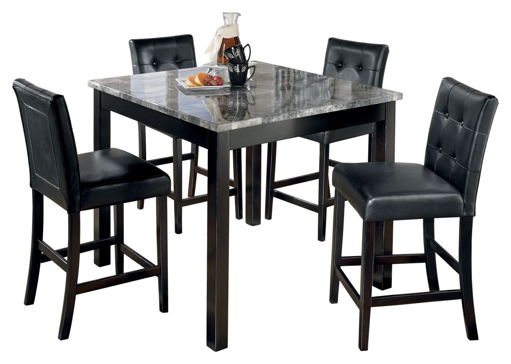 Maysville - Black - Square Counter TBL Set (Set of 5) - Urban Living Furniture (Los Angeles, CA)