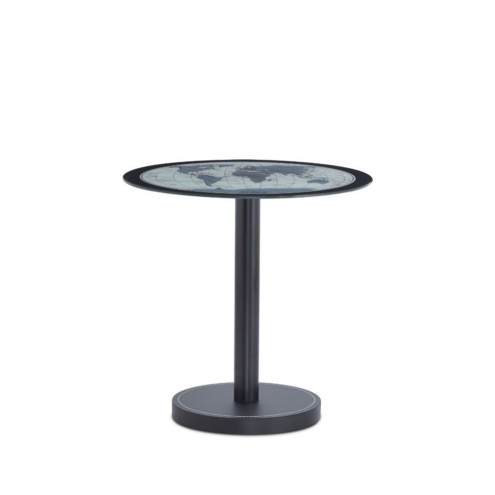 Boli - End Table - Black & Map Glass - Urban Living Furniture (Los Angeles, CA)