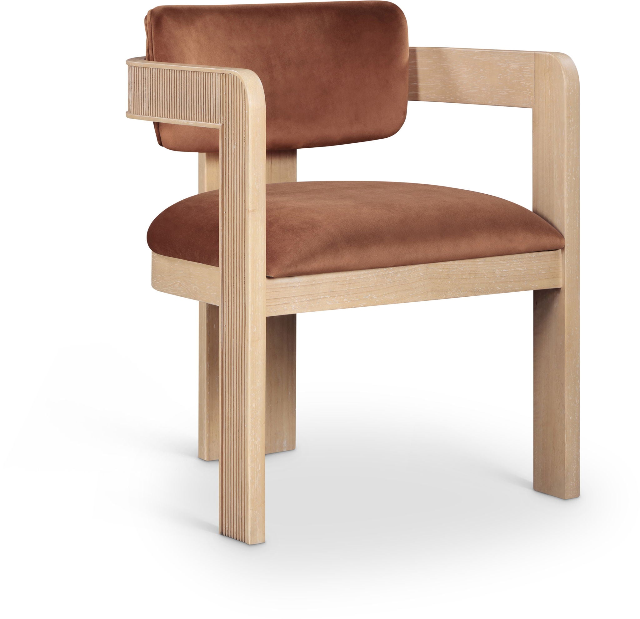 Sacha - Velvet Dining Chair With Natural Base (Set of 2) - Urban Living Furniture (Los Angeles, CA)