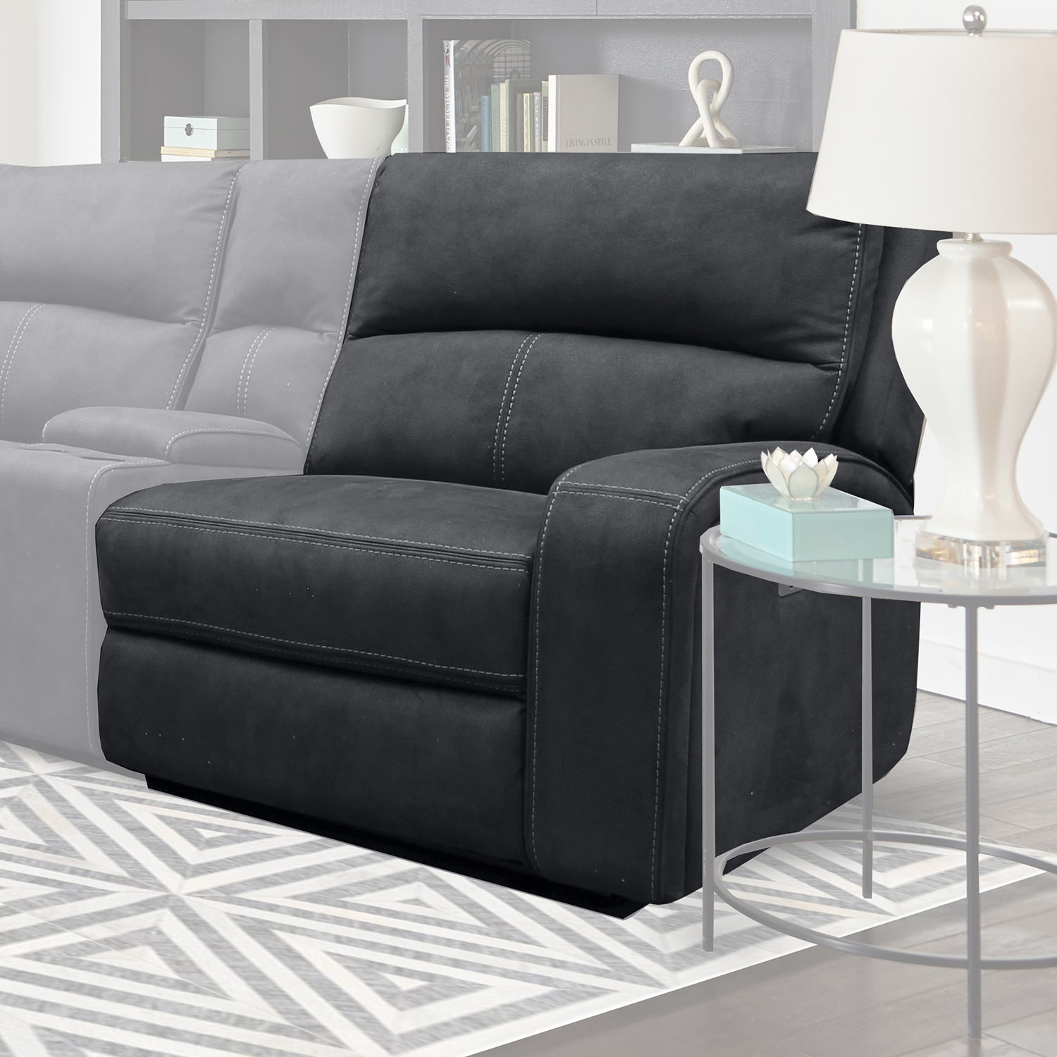 Polaris - Power Right Arm Facing Recliner - Slate - Urban Living Furniture (Los Angeles, CA)