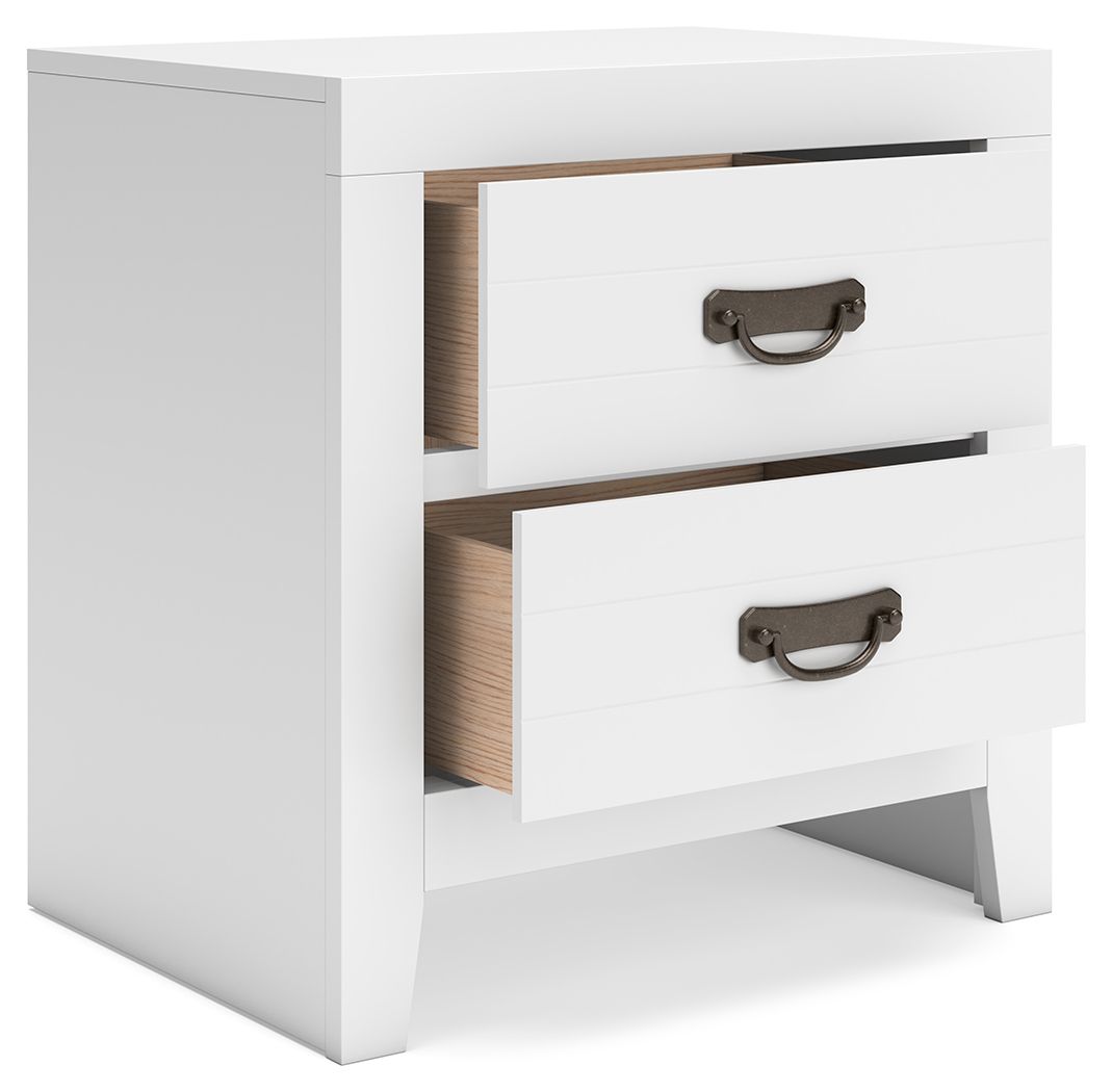 Binterglen - Two Drawer Night Stand - White - Urban Living Furniture (Los Angeles, CA)