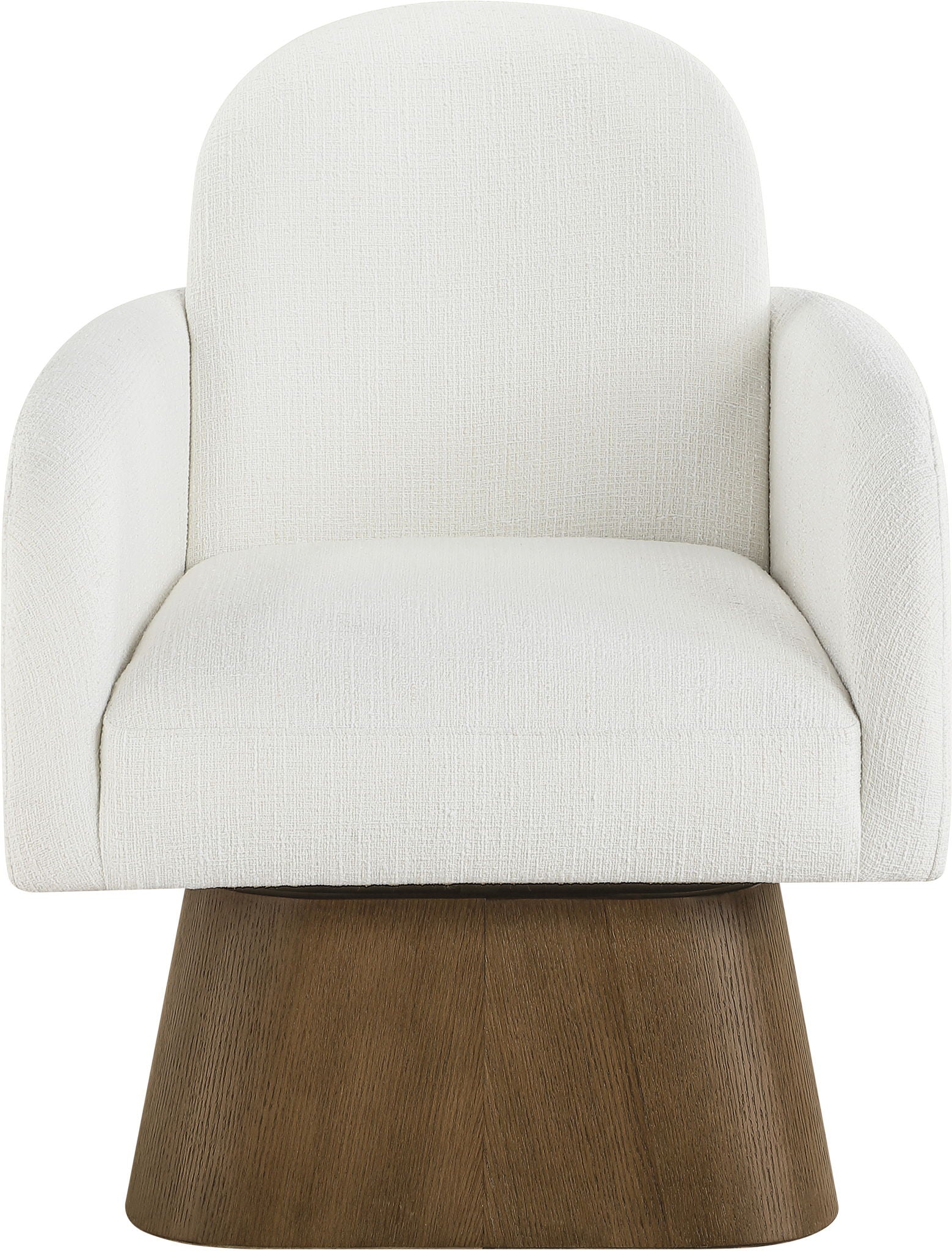 Marlowe - Linen Textured Fabric Upholstered Swivel Accent Chair - Stained Brown - Urban Living Furniture (Los Angeles, CA)