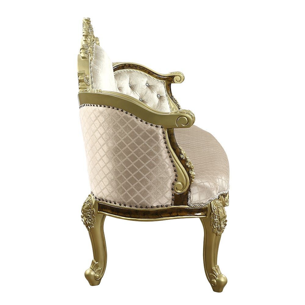 Desiderius - Bench - Beige , Antique Gold & Hand Paint Brown - Urban Living Furniture (Los Angeles, CA)
