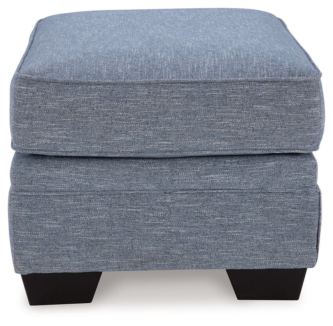Carissa Manor - Denim - Ottoman - Urban Living Furniture (Los Angeles, CA)