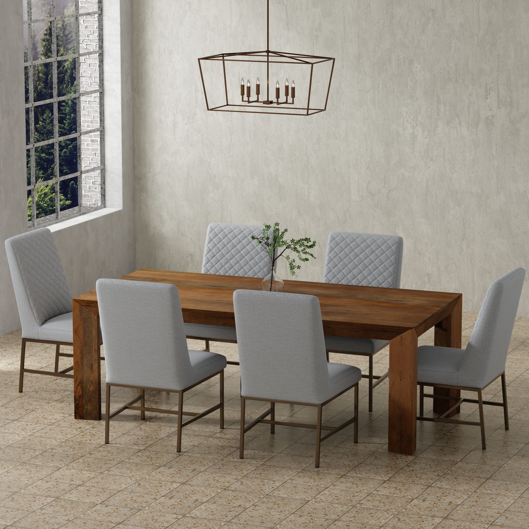 Crossings - Rectangular Dining Table With 6 Upholstered Chairs - Urban Living Furniture (Los Angeles, CA)