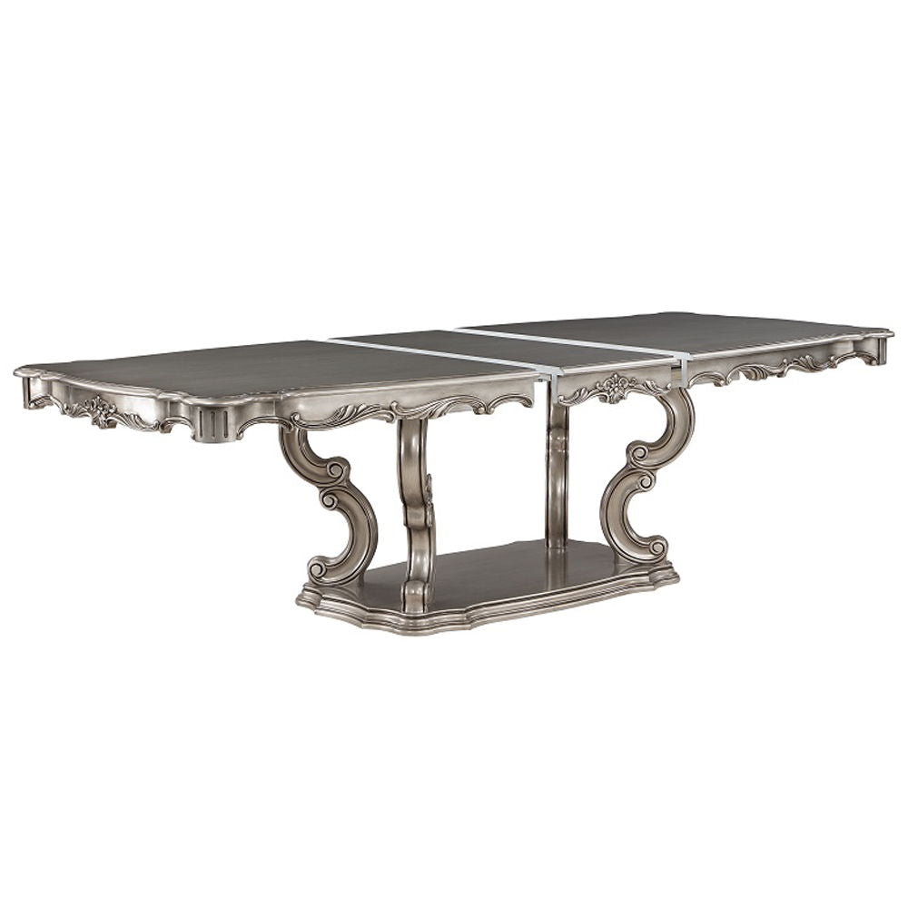 Ariadne - Dining Table With Pedestal - Antique Platinum - Urban Living Furniture (Los Angeles, CA)