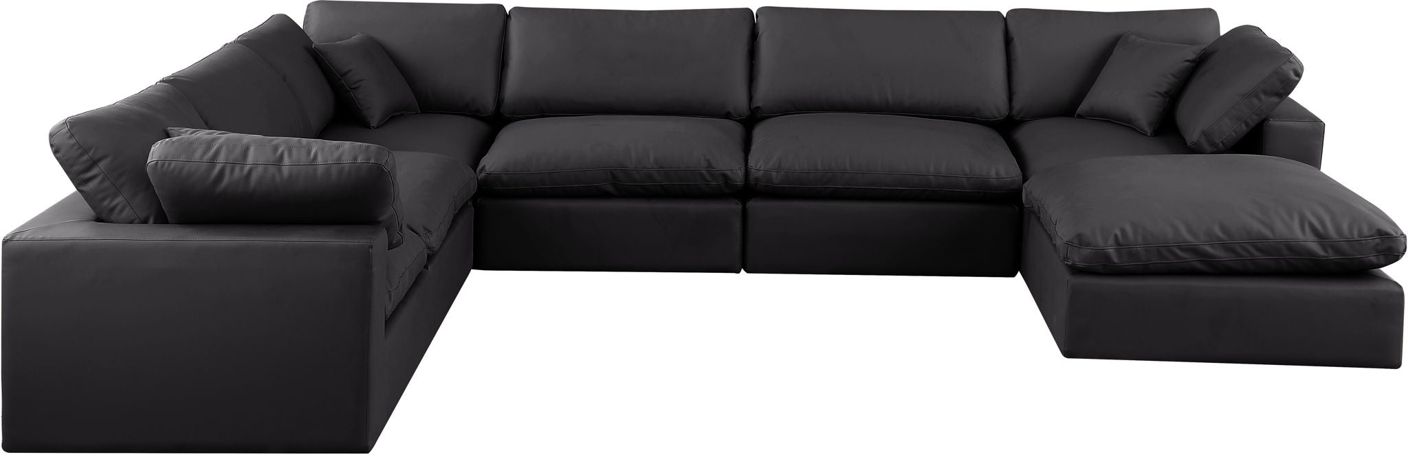 Comfy - 7 Piece Faux Leather Modular Sectional With Chaise - Urban Living Furniture (Los Angeles, CA)