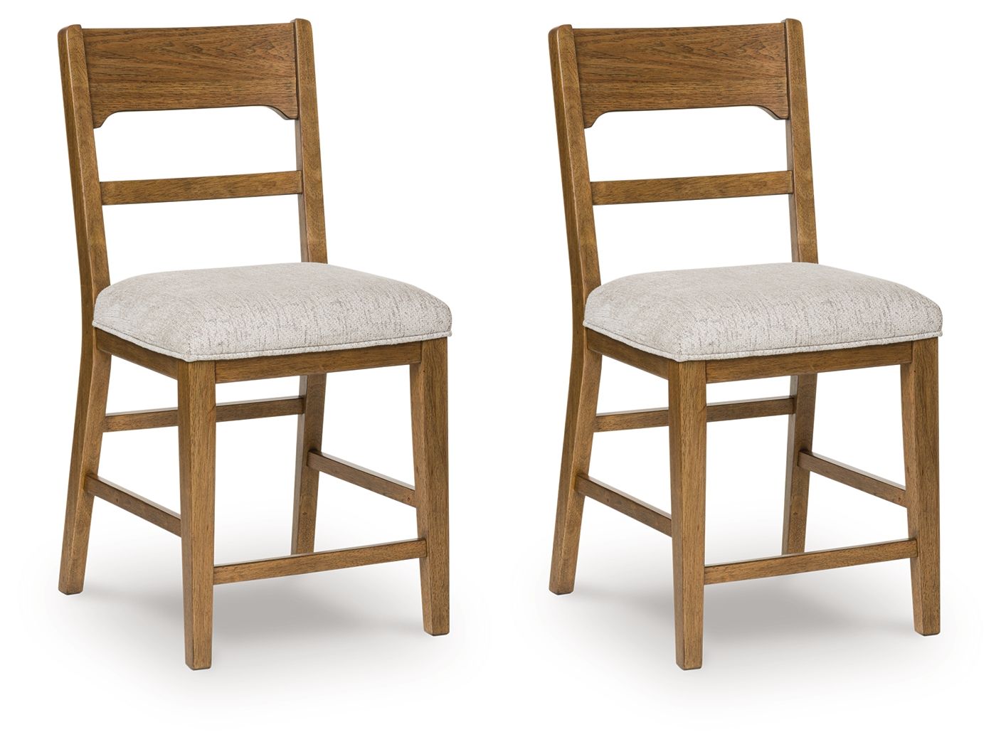 Cabalynn - Oatmeal / Light Brown - Upholstered Barstool (Set of 2) - Urban Living Furniture (Los Angeles, CA)