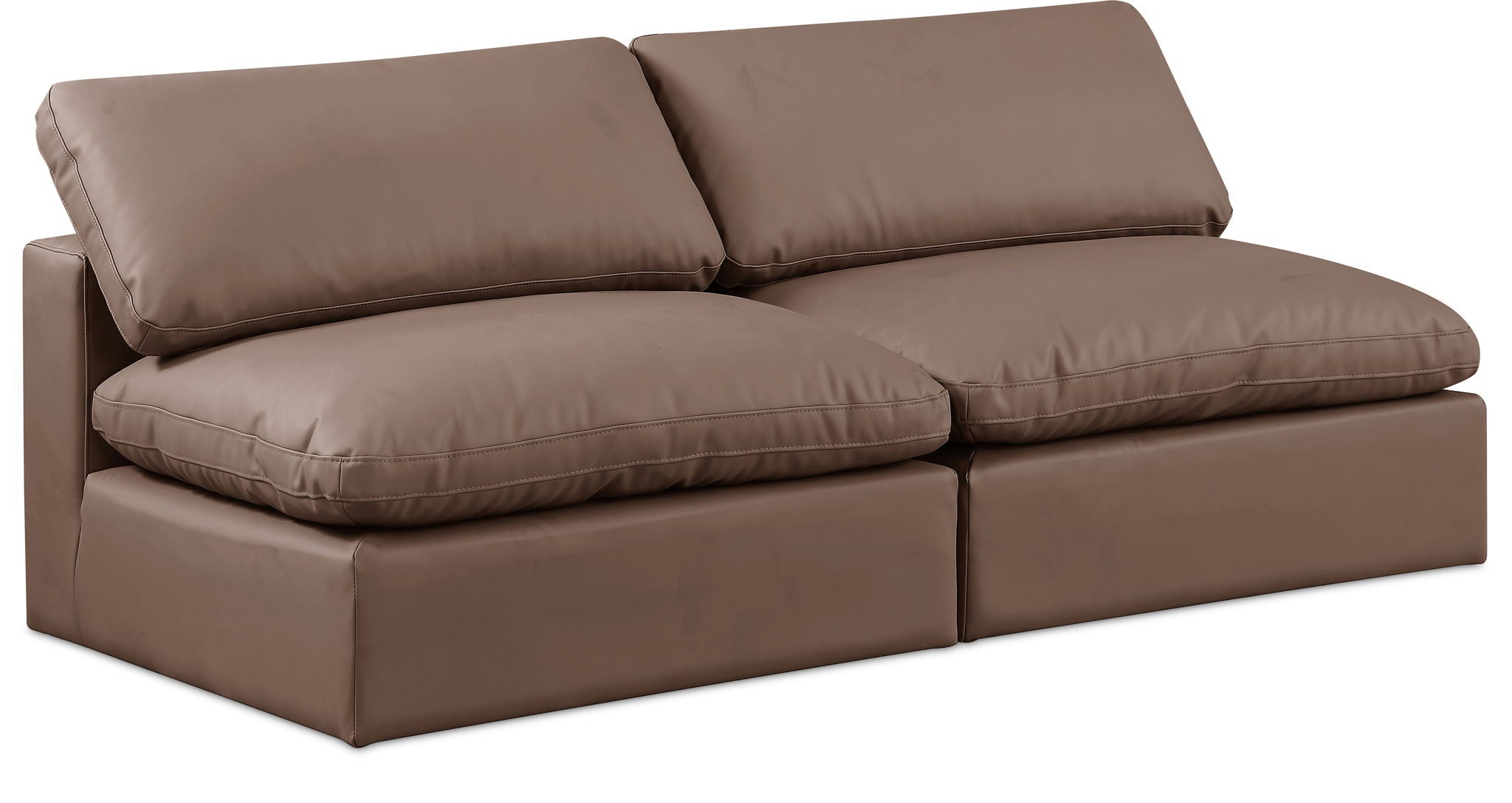 Comfy - Faux Leather Modular Armless Sofa 2 Seats - Urban Living Furniture (Los Angeles, CA)