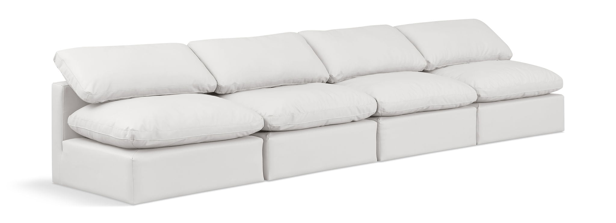 Indulge - Faux Leather 4 Seat Modular Armless Sofa - Urban Living Furniture (Los Angeles, CA)