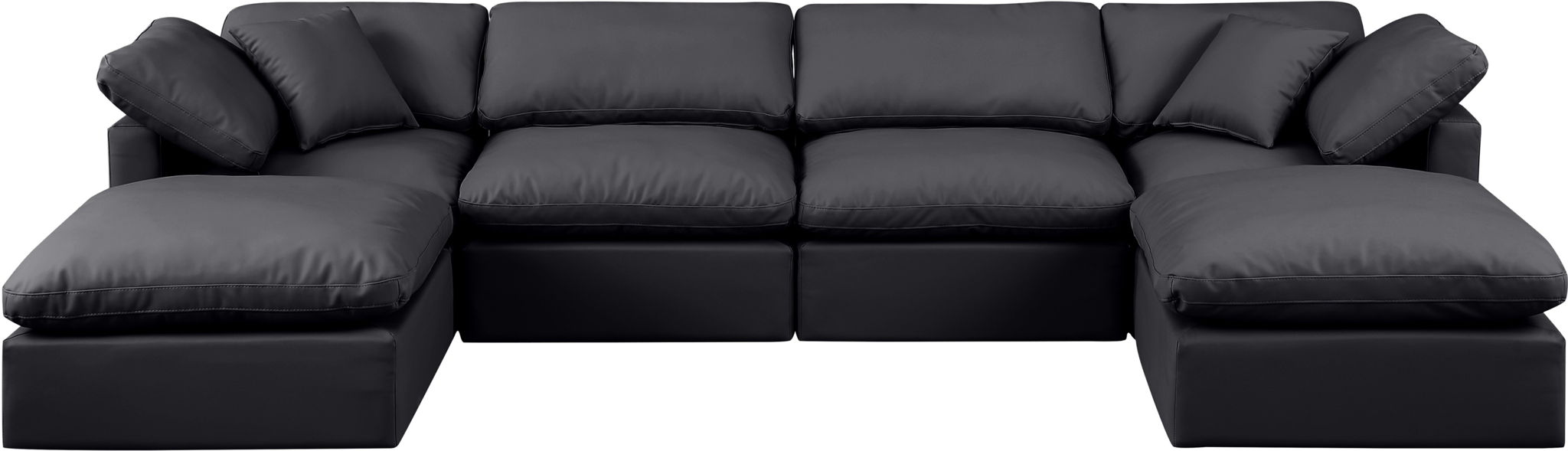 Indulge - Faux Leather 6 Piece Modular Double Chaise Sectional - Urban Living Furniture (Los Angeles, CA)