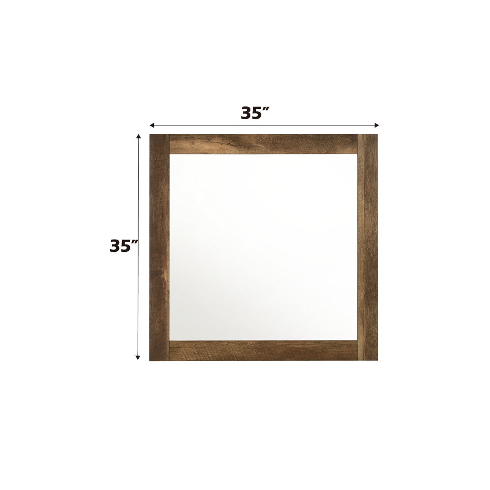 Morales - Mirror - Rustic Oak - Urban Living Furniture (Los Angeles, CA)
