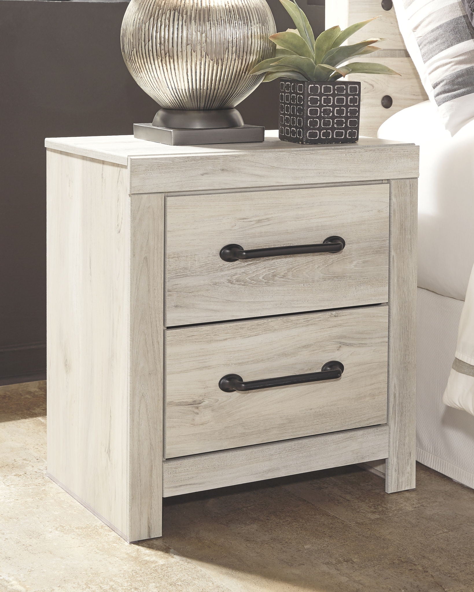Cambeck - Whitewash - Two Drawer Night Stand - Urban Living Furniture (Los Angeles, CA)