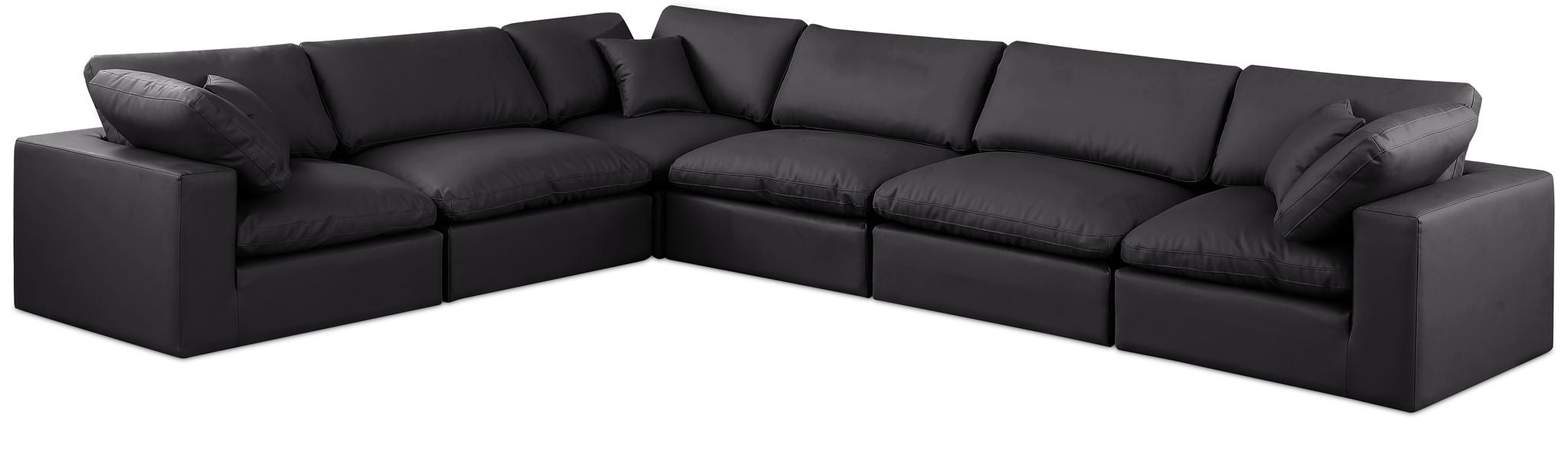 Comfy - 6 Piece Faux Leather Modular Corner Sectional - Urban Living Furniture (Los Angeles, CA)