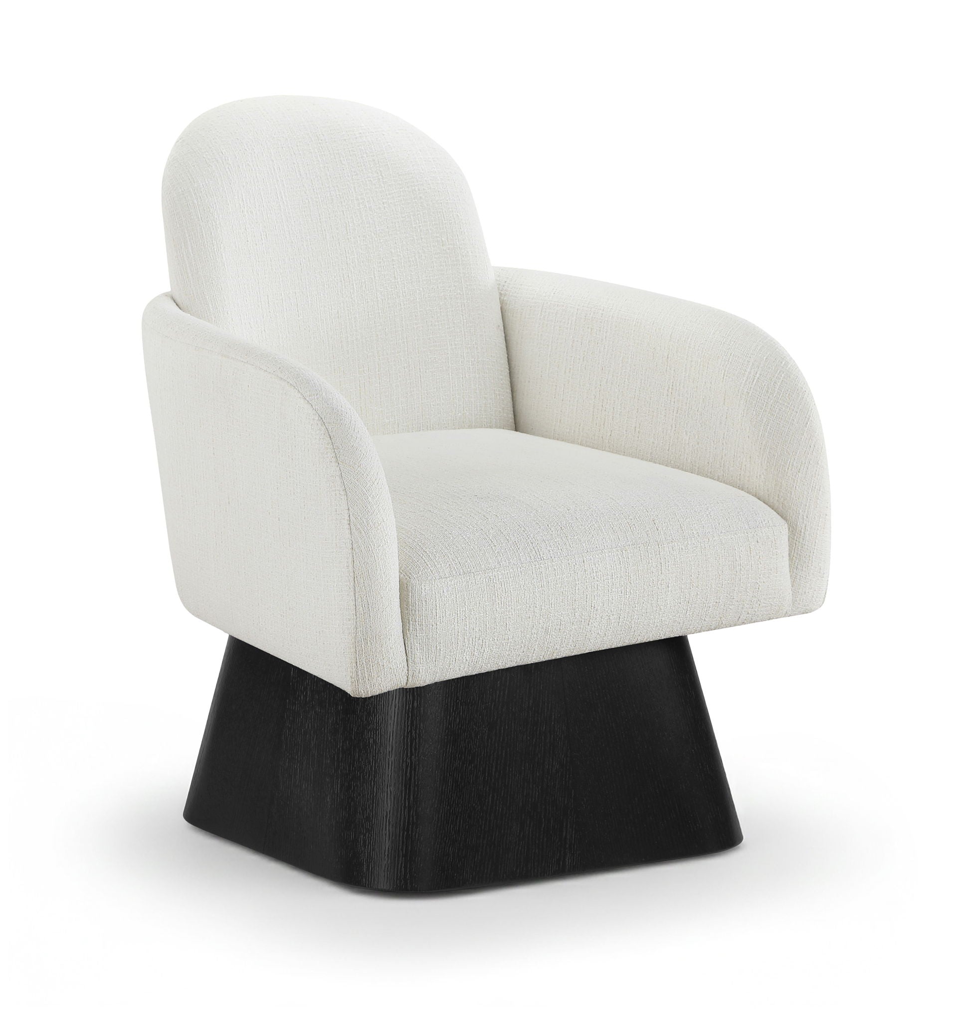 Marlowe - Linen Textured Fabric Upholstered Swivel Accent Chair - Stained Black - Urban Living Furniture (Los Angeles, CA)