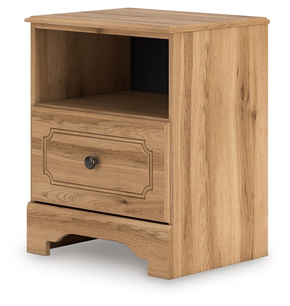 Aleaport - Warm Brown - One Drawer Night Stand - Urban Living Furniture (Los Angeles, CA)