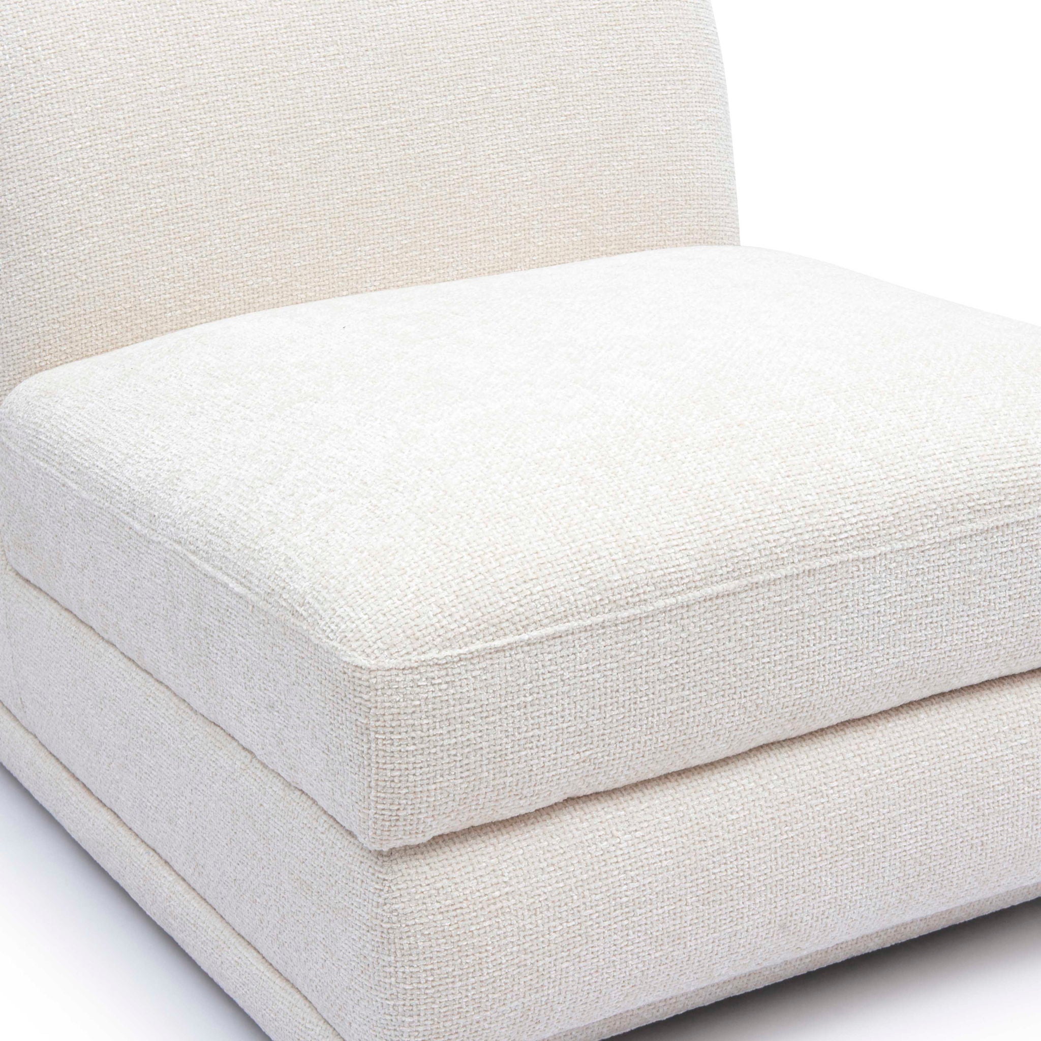 Perry - Modular Armless Chair - Cream