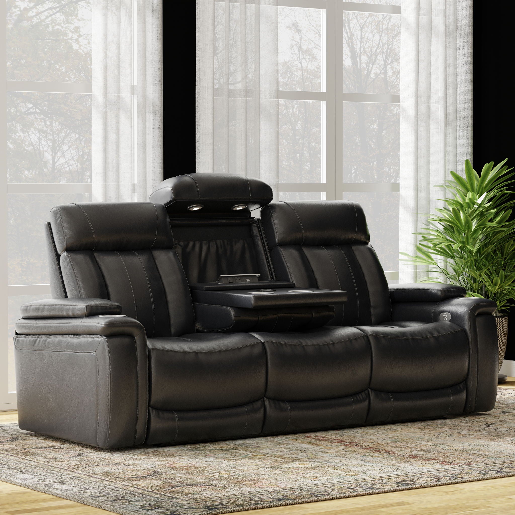 Royce - Power Drop Down Console Sofa - Urban Living Furniture (Los Angeles, CA)