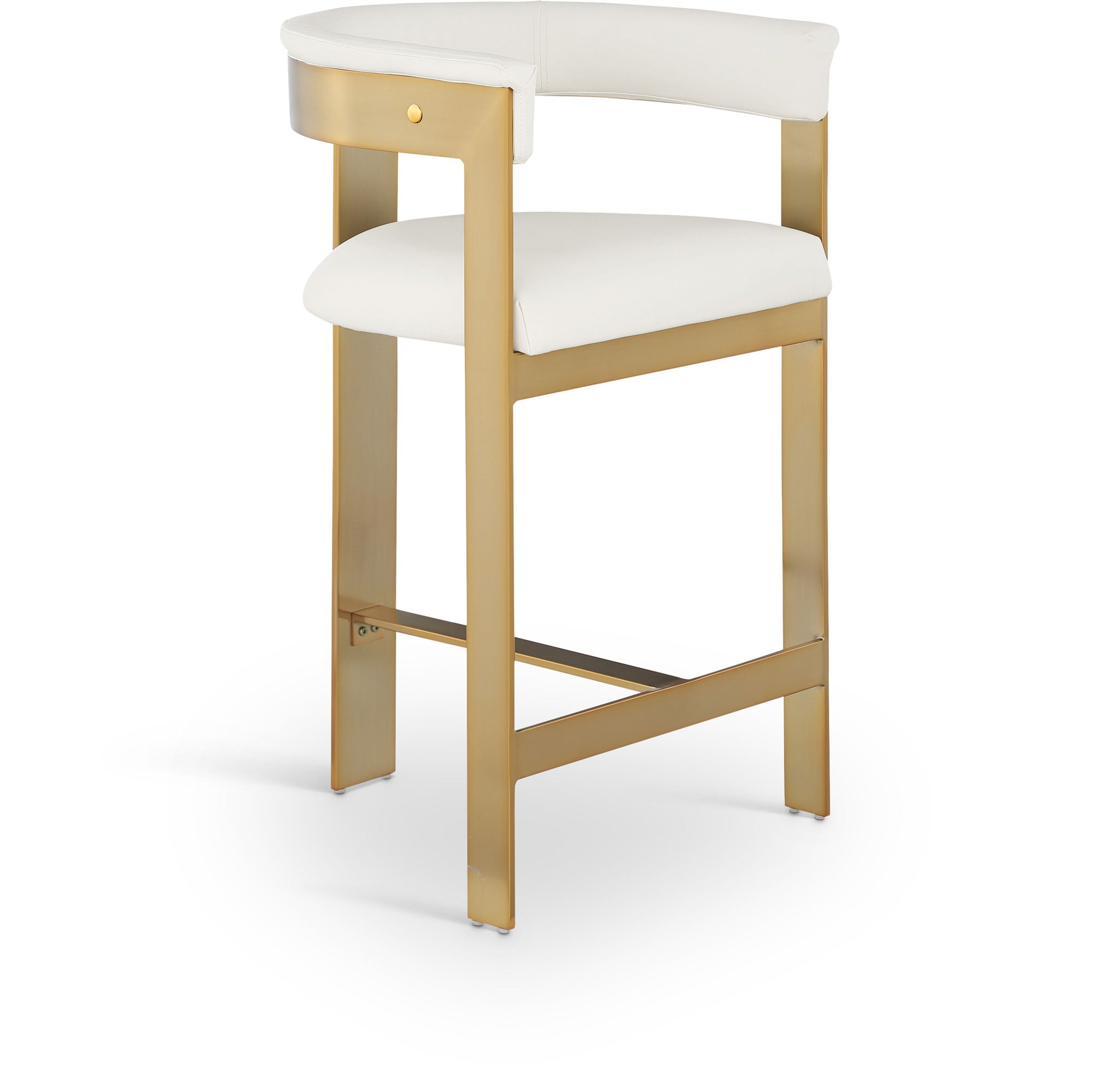 Romeo - Faux Leather Counter Stool With Gold Base (Set of 2) - Urban Living Furniture (Los Angeles, CA)