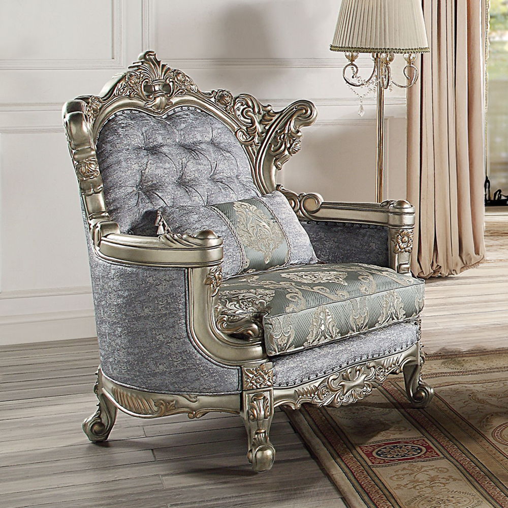 Miliani - Chair With Pillow - Fabric & Antique Bronze - Urban Living Furniture (Los Angeles, CA)