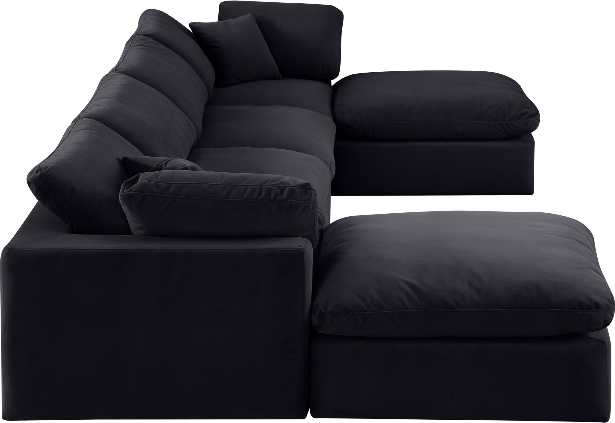 Comfy - 6 Piece Velvet Modular Double Chaise Sectional - Urban Living Furniture (Los Angeles, CA)