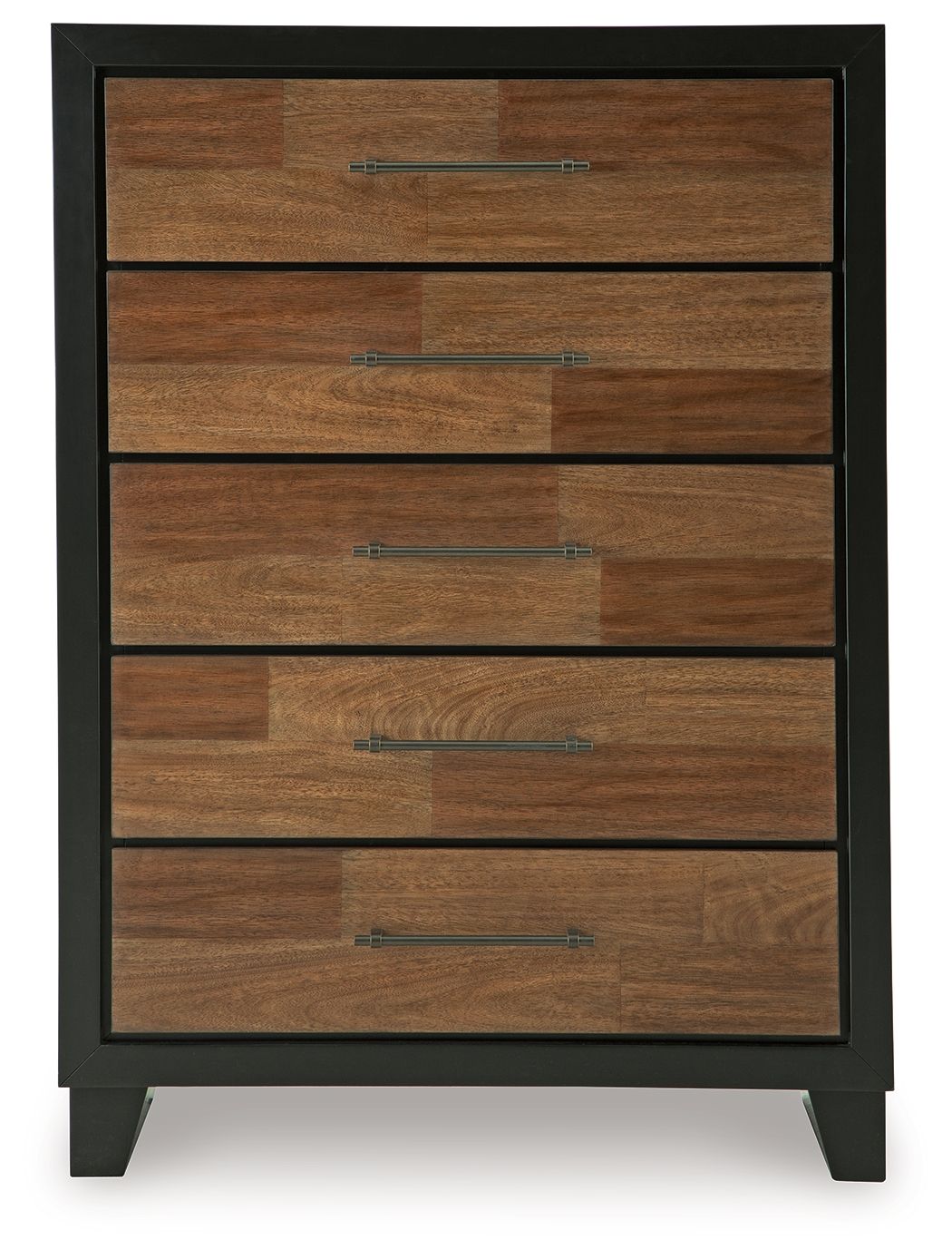 Kraeburn - Brown / Black - Five Drawer Chest - Urban Living Furniture (Los Angeles, CA)