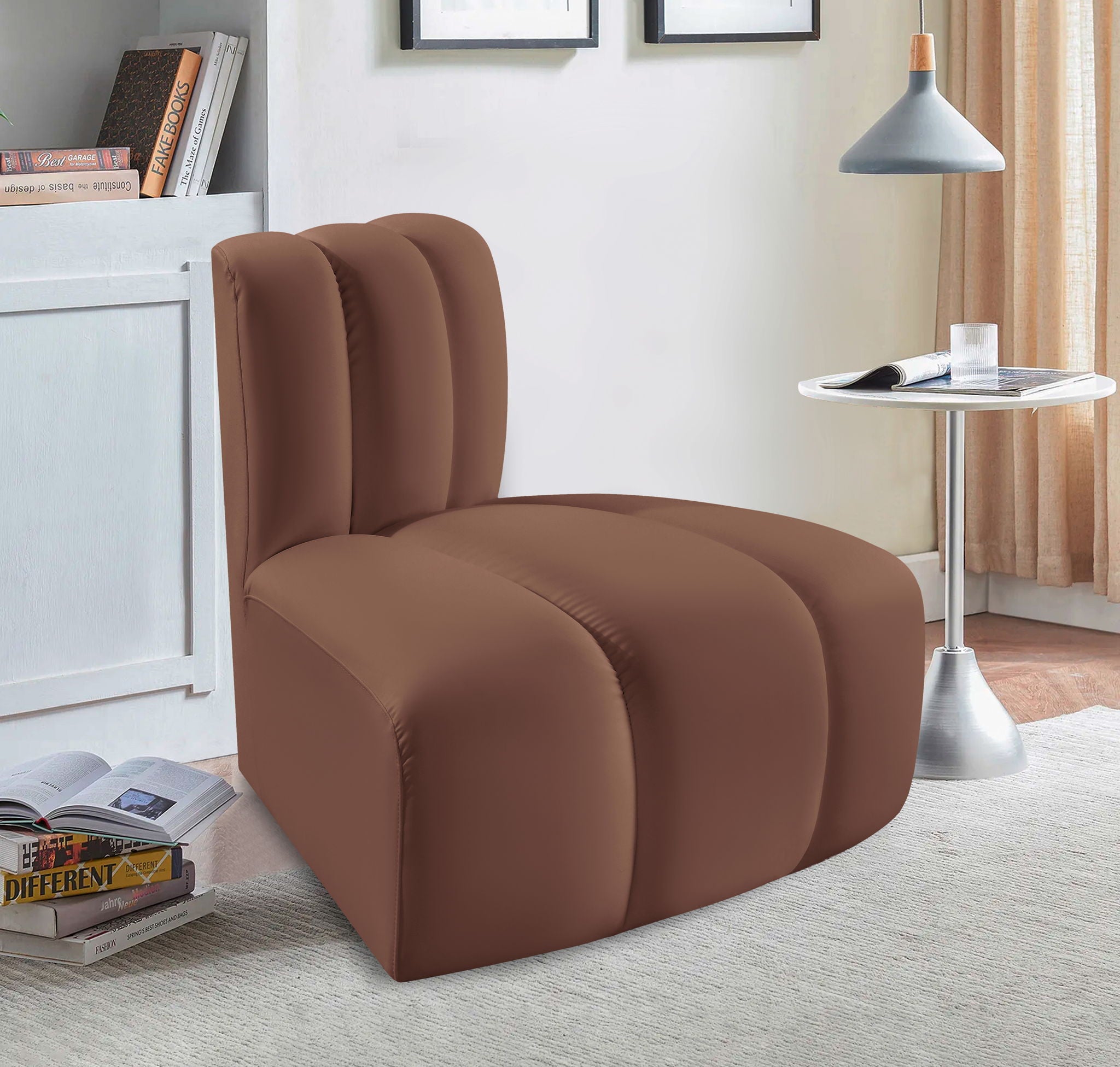 Arc - Faux Leather Reverse Corner Chair - Urban Living Furniture (Los Angeles, CA)