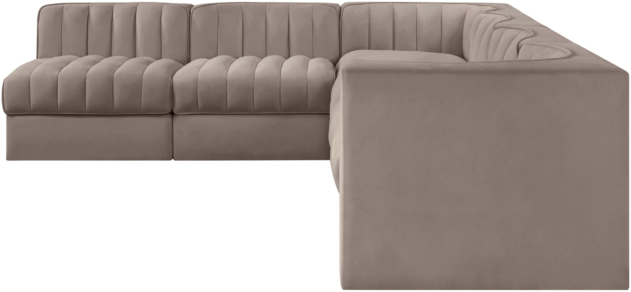 Rummi - Velvet Performance Fabric Upholstered 6 Piece Modular Sectional - Urban Living Furniture (Los Angeles, CA)