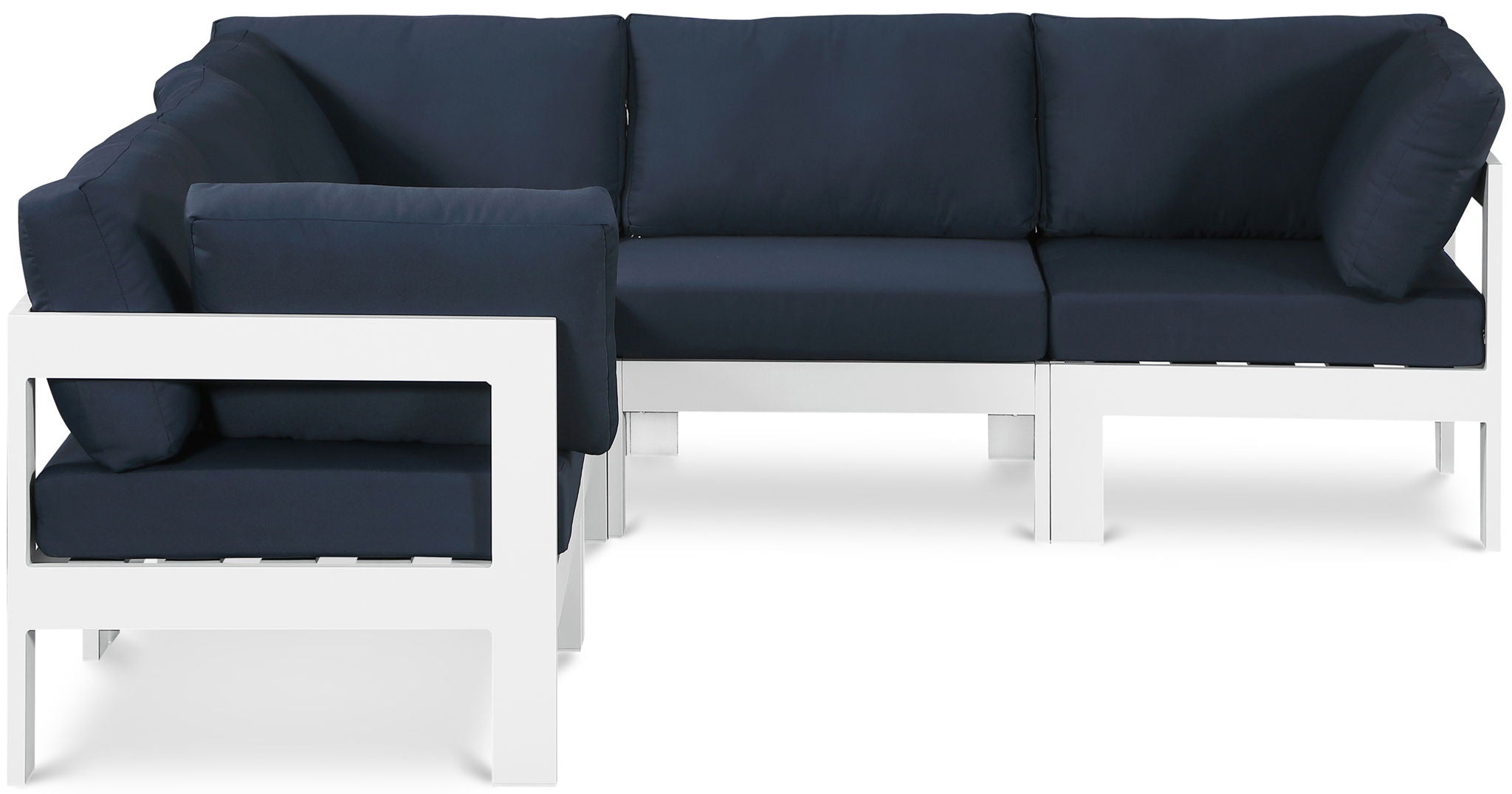 Nizuc - Outdoor Patio 5 Piece Modular Sectional With White Frame - Urban Living Furniture (Los Angeles, CA)