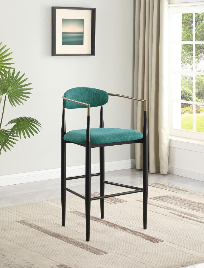 Tina - Metal Pub Height Bar Stool With Upholstered Back And Seat (Set of 2) - Urban Living Furniture (Los Angeles, CA)