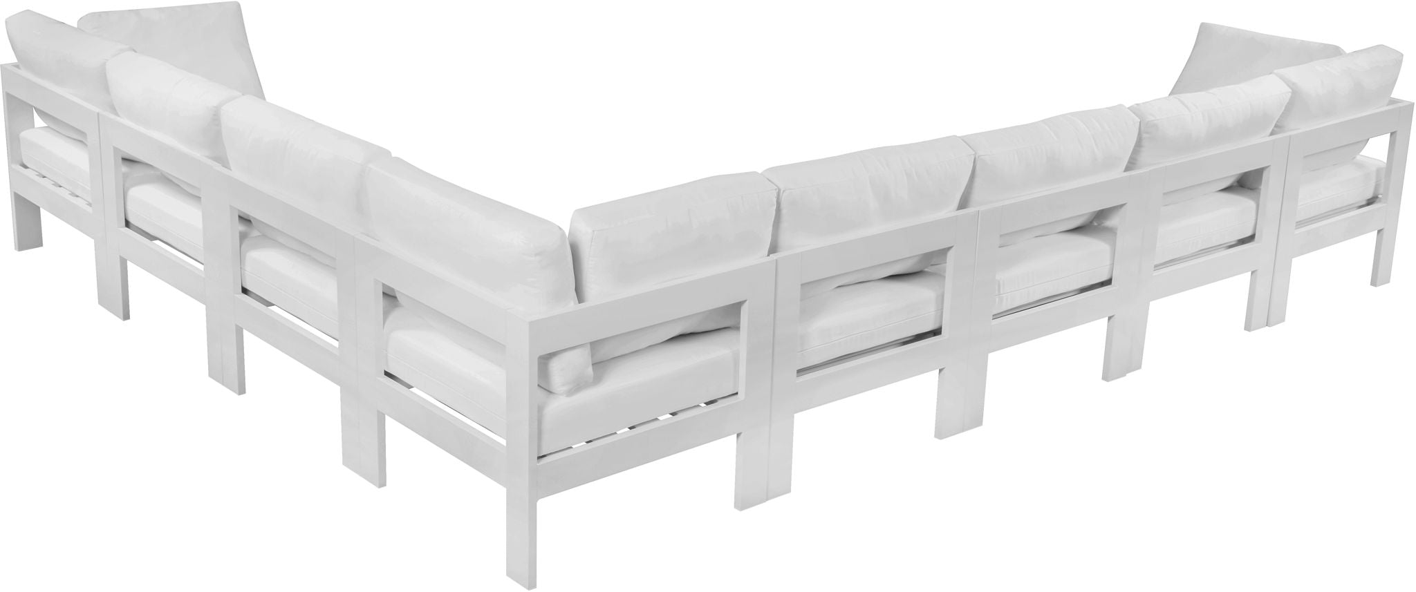 Nizuc - Outdoor Patio 8 Piece Modular Sectional With White Frame - Urban Living Furniture (Los Angeles, CA)
