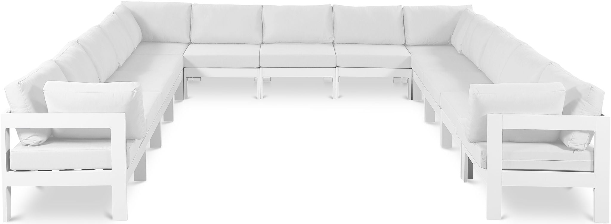 Nizuc - Outdoor Patio 13 Piece Modular Sectional With White Frame - Urban Living Furniture (Los Angeles, CA)