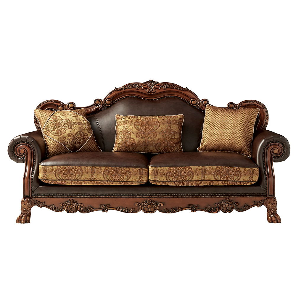 Dresden - Sofa - Bone PU & Gold Patina - Urban Living Furniture (Los Angeles, CA)