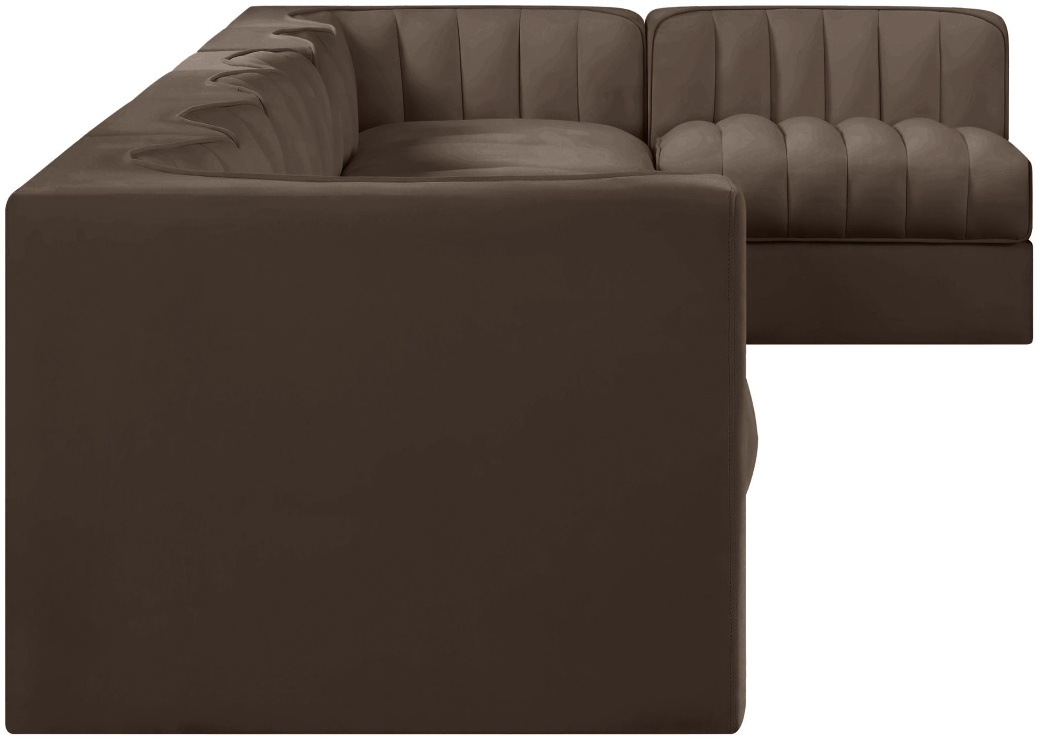 Rummi - Velvet Performance Fabric Upholstered 7 Piece Modular Sectional, L-Shaped (Right) - Urban Living Furniture (Los Angeles, CA)