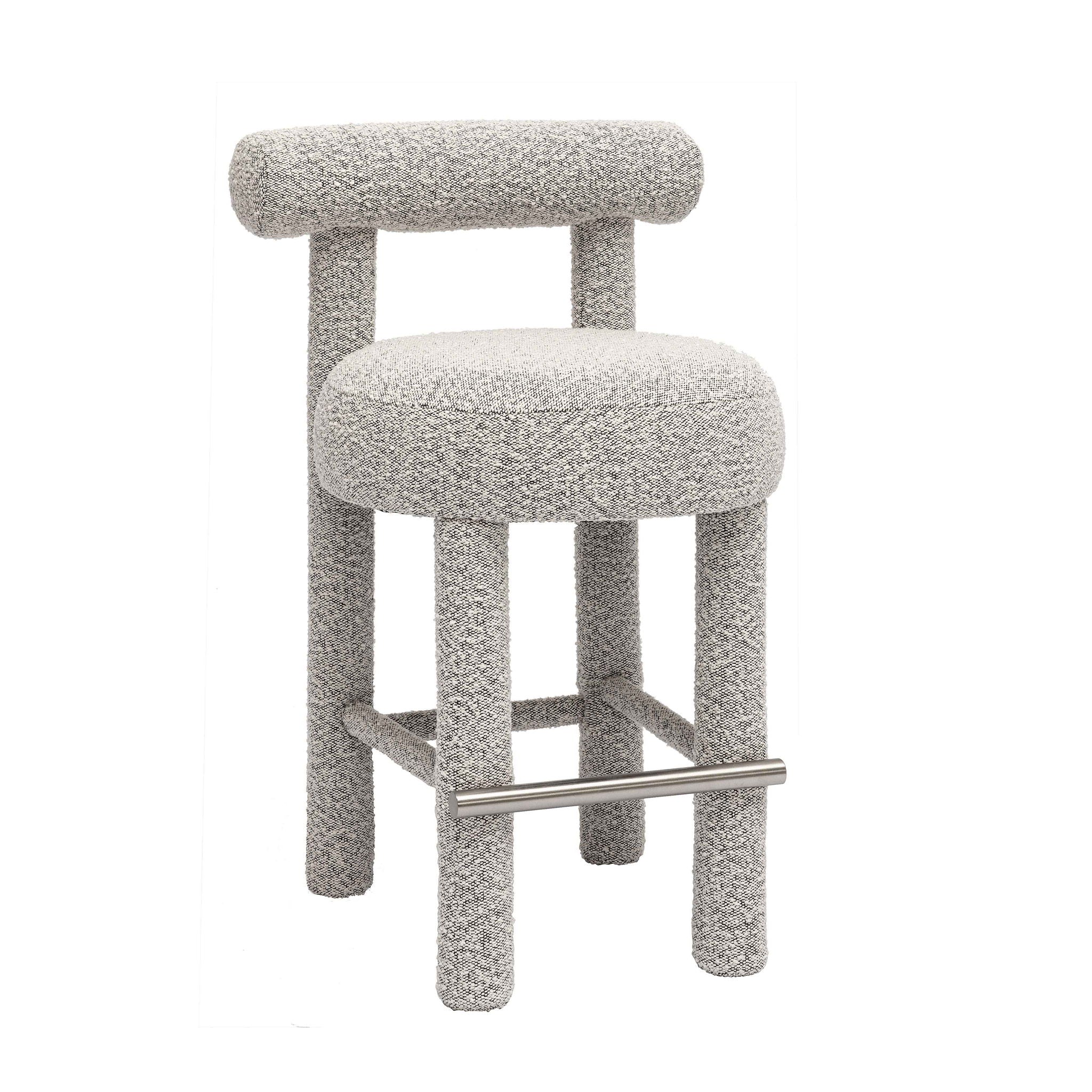 Carmel - Boucle and Solid Wood Counter Stool - Urban Living Furniture (Los Angeles, CA)