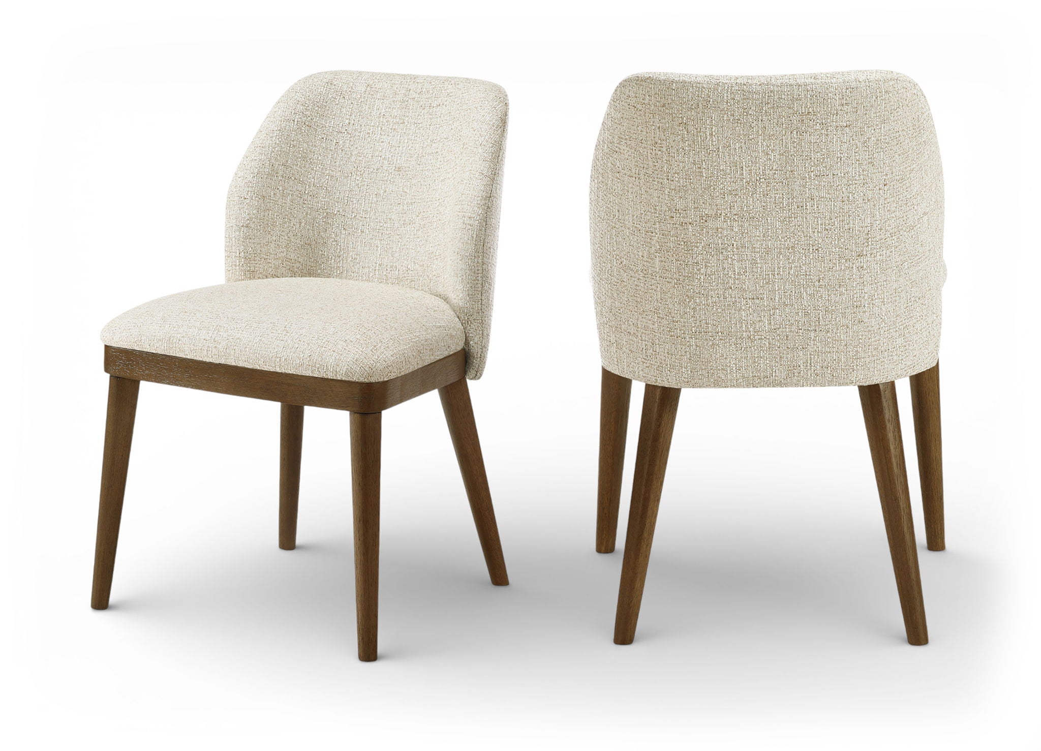 Valeo - Linen Textured Fabric Upholstered Dining Chair (Set of 2) - Painted Brown Base - Urban Living Furniture (Los Angeles, CA)