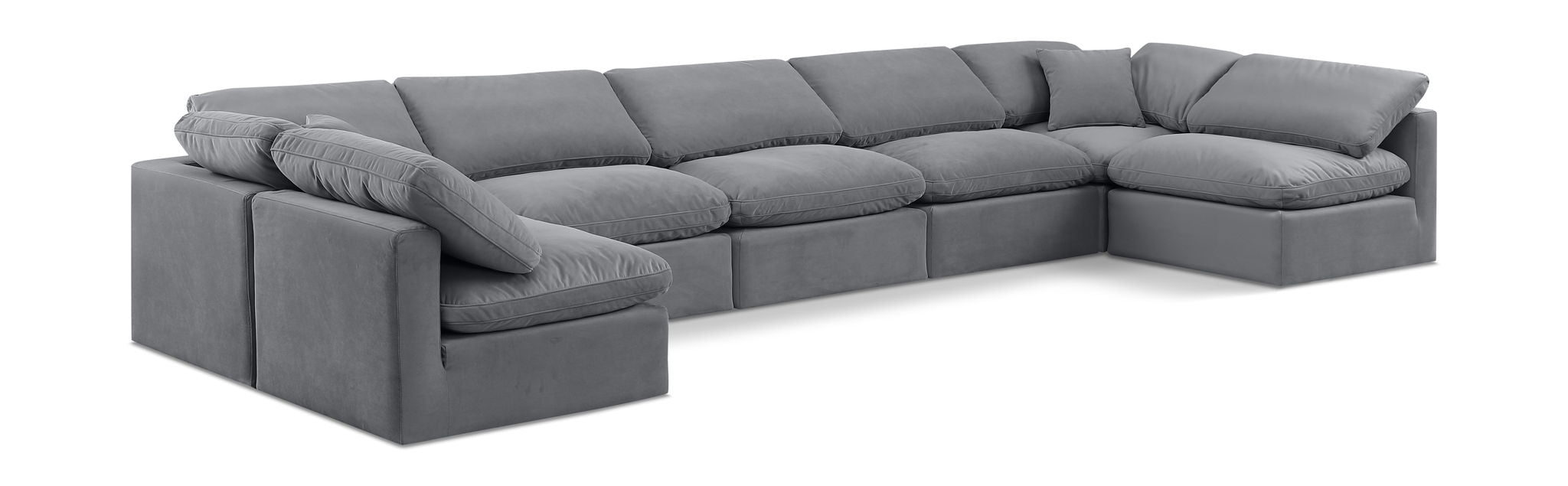 Indulge - Velvet 7 Piece Modular U-Shaped Sectional - Urban Living Furniture (Los Angeles, CA)