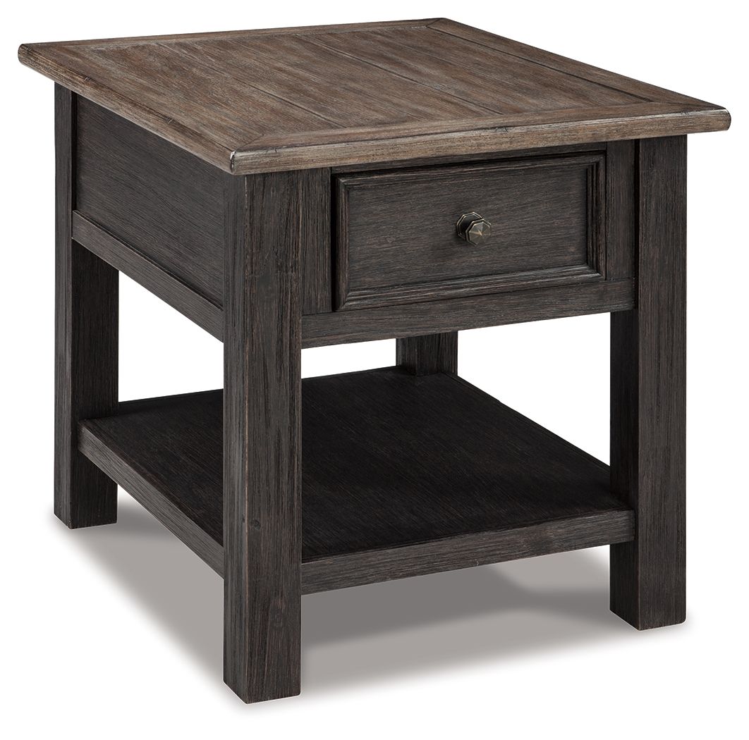 Tyler Creek - Grayish Brown / Black - Rectangular End Table - Urban Living Furniture (Los Angeles, CA)