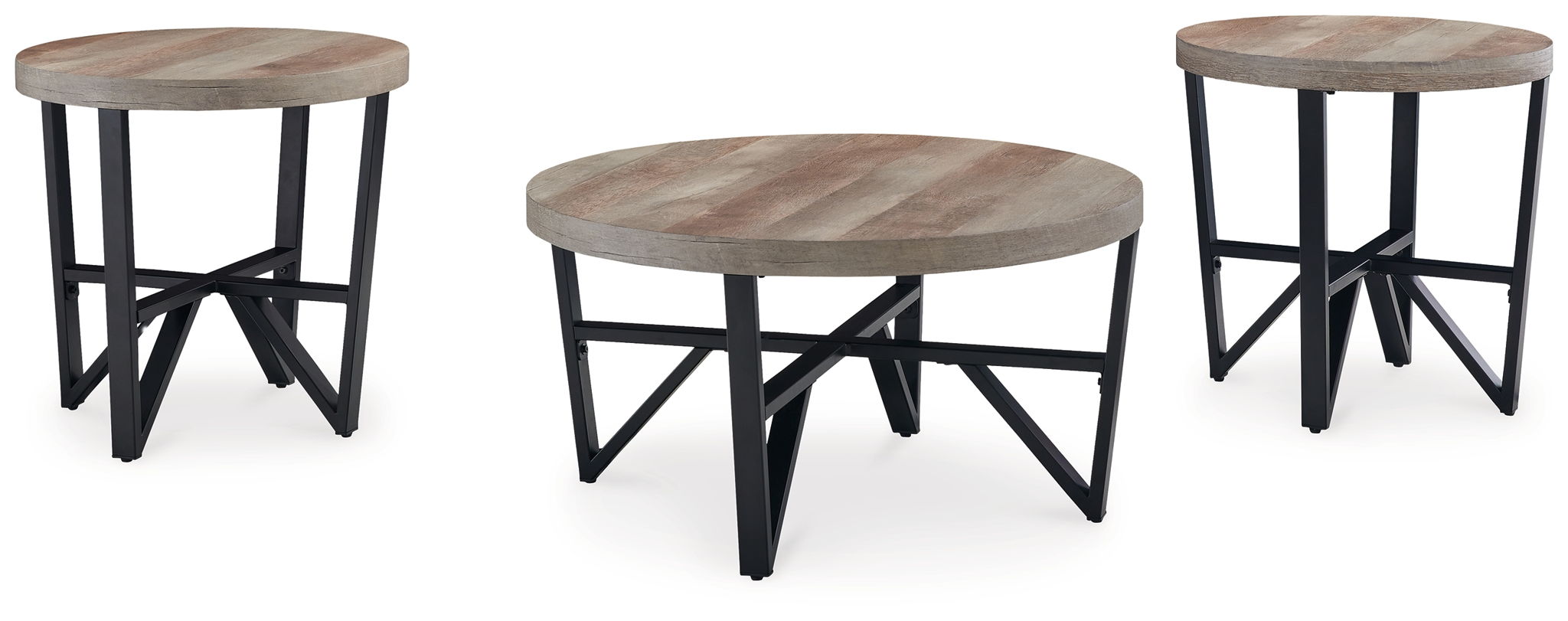 Deanlee - Grayish Brown / Black - Occasional Table Set (Set of 3) - Urban Living Furniture (Los Angeles, CA)