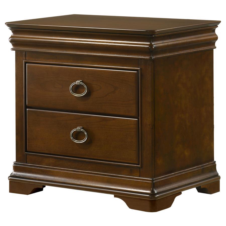 Garland - 3-Drawer Nightstand Bedside Table - Brown Cherry - Urban Living Furniture (Los Angeles, CA)
